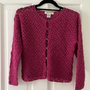 Pretty Pink Crochet Cardigan